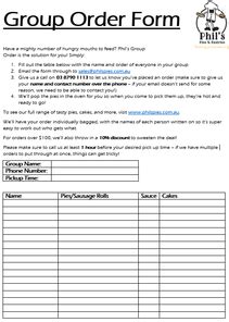 phils snc|Phil's Orders .